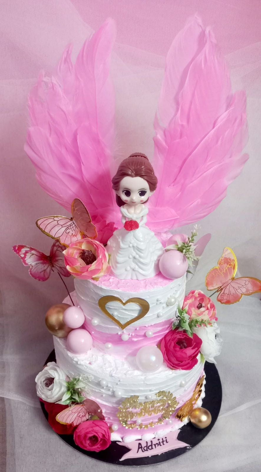 The Whimsical Princess & Wings Celebration Cake